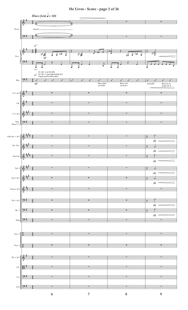 He Lives (Choral Anthem SATB) Conductor's Score (Lifeway Choral / Arr. Dale Bleam)