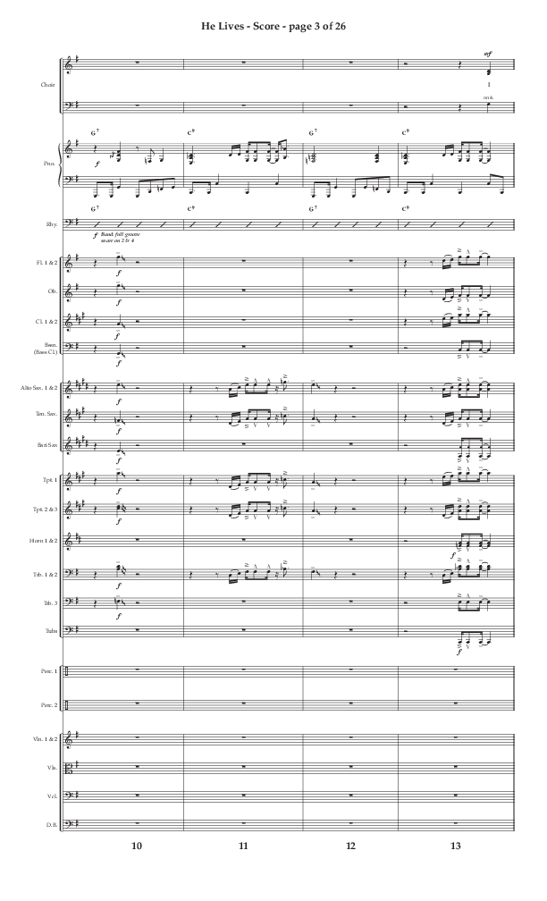 He Lives (Choral Anthem SATB) Conductor's Score (Lifeway Choral / Arr. Dale Bleam)