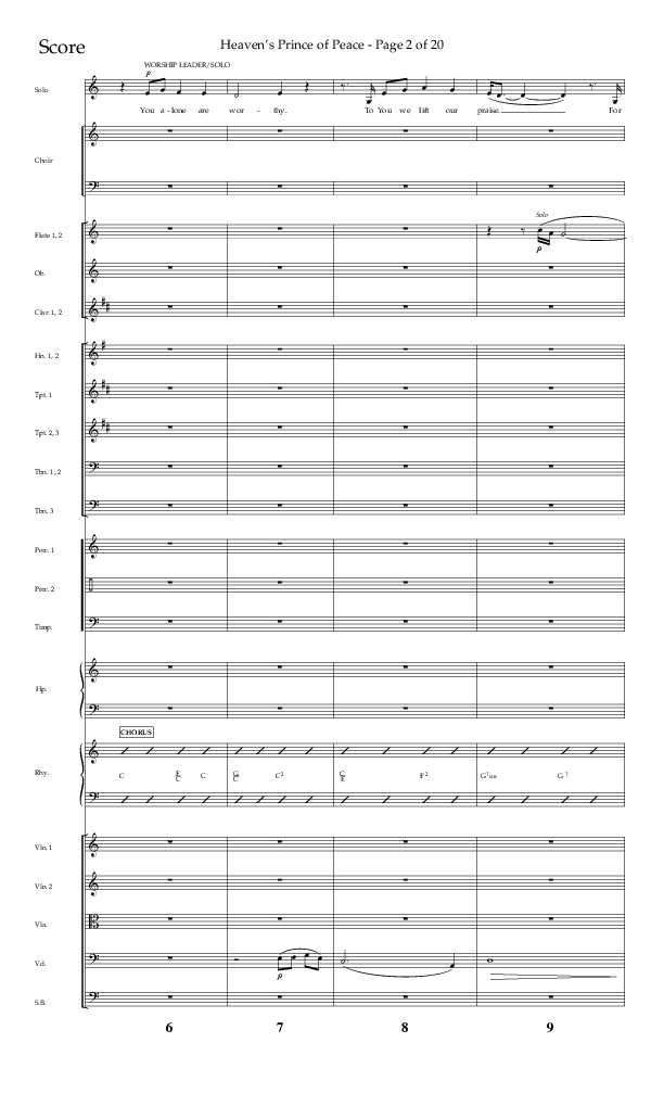 Heaven’s Prince of Peace (Choral Anthem SATB) Conductor's Score (Lifeway Choral / Arr. J. Daniel Smith)