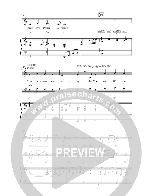 Heaven’s Prince of Peace (Choral Anthem SATB) Anthem (SATB/Piano) (Lifeway Choral / Arr. J. Daniel Smith)