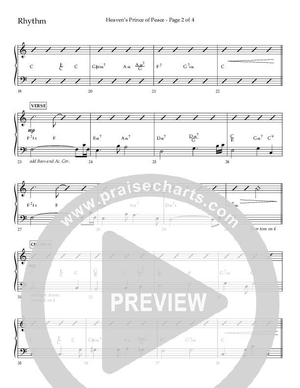 Heaven’s Prince of Peace (Choral Anthem SATB) Lead Melody & Rhythm (Lifeway Choral / Arr. J. Daniel Smith)