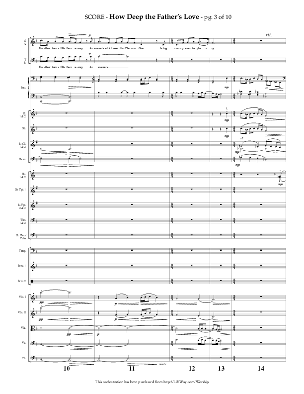 How Deep The Father's Love For Us (Choral Anthem SATB) Conductor's Score (Lifeway Choral / Arr. Phillip Keveren)