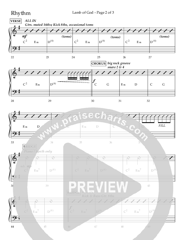 Lamb Of God (Choral Anthem SATB) Lead Melody & Rhythm (Lifeway Choral / Arr. Daniel Semsen)