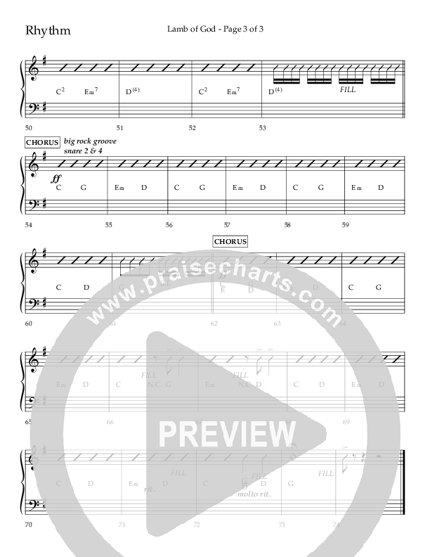 Lamb Of God (Choral Anthem SATB) Lead Melody & Rhythm (Lifeway Choral / Arr. Daniel Semsen)