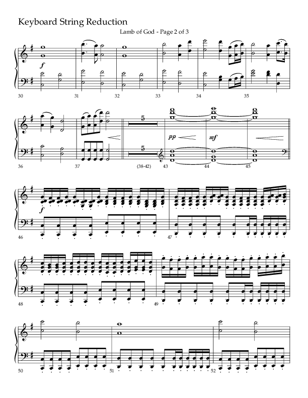 Lamb Of God (Choral Anthem SATB) String Reduction (Lifeway Choral / Arr. Daniel Semsen)