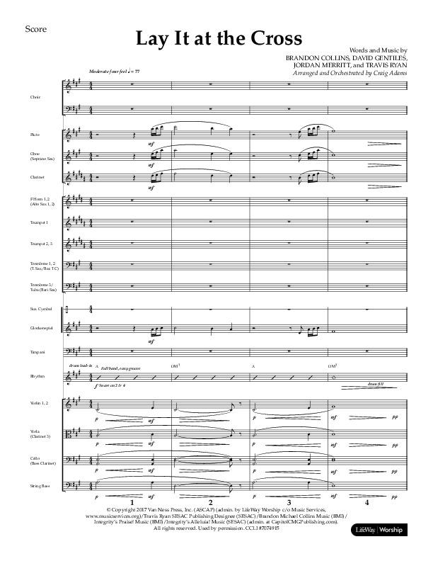 Lay It At The Cross (Choral Anthem SATB) Conductor's Score (Lifeway Choral / Arr. Craig Adams)