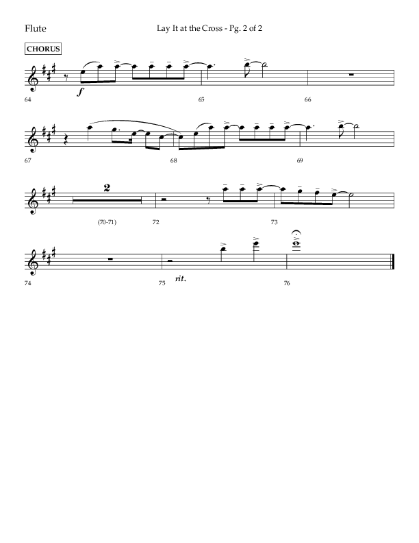 Lay It At The Cross (Choral Anthem SATB) Flute (Lifeway Choral / Arr. Craig Adams)