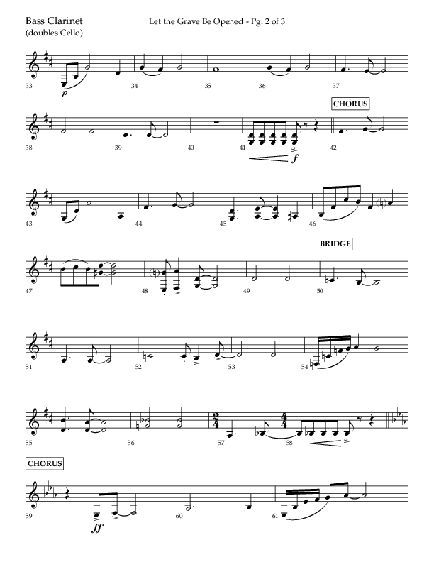 Let The Grave Be Opened (Choral Anthem SATB) Bass Clarinet (Lifeway Choral / Arr. Bradley Knight)