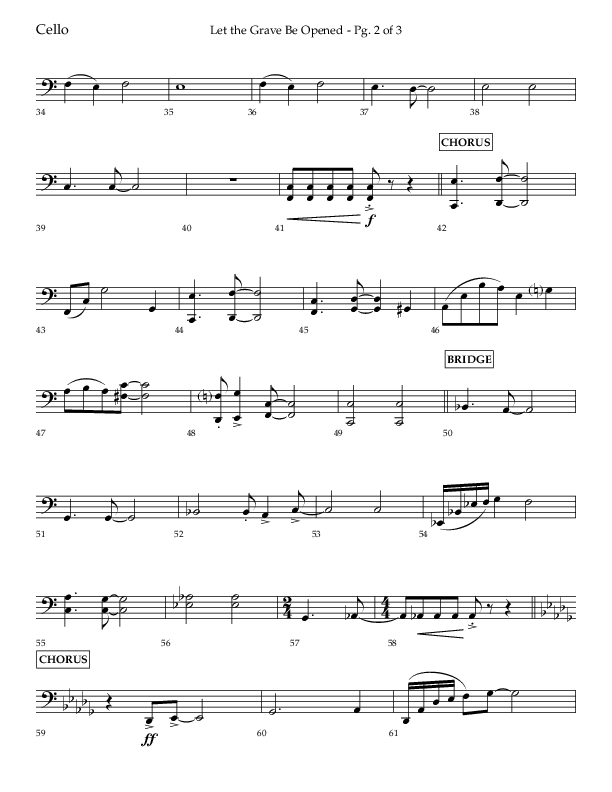 Let The Grave Be Opened (Choral Anthem SATB) Cello (Lifeway Choral / Arr. Bradley Knight)