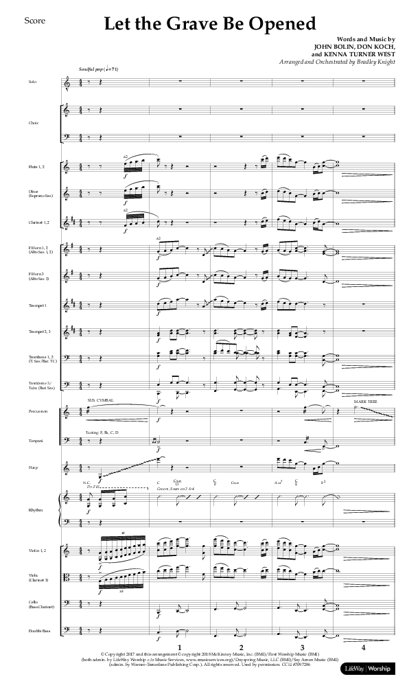 Let The Grave Be Opened (Choral Anthem SATB) Conductor's Score (Lifeway Choral / Arr. Bradley Knight)