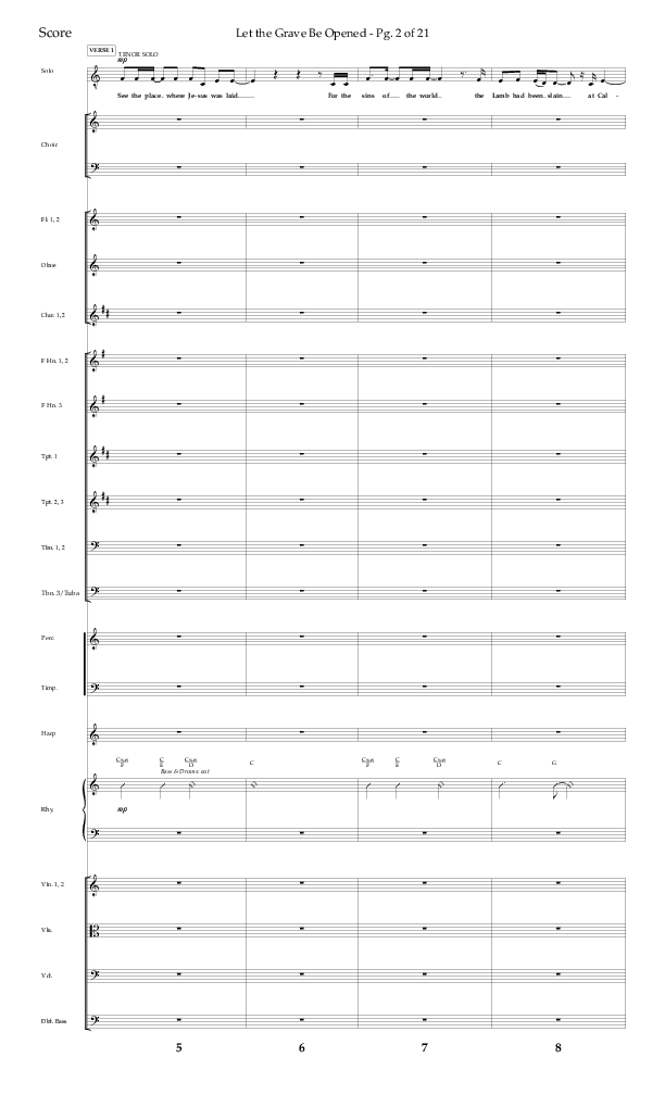 Let The Grave Be Opened (Choral Anthem SATB) Orchestration (Lifeway Choral / Arr. Bradley Knight)