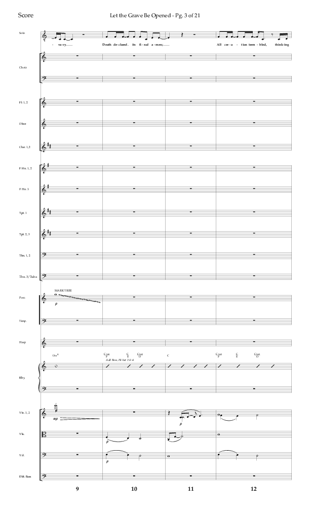 Let The Grave Be Opened (Choral Anthem SATB) Conductor's Score (Lifeway Choral / Arr. Bradley Knight)