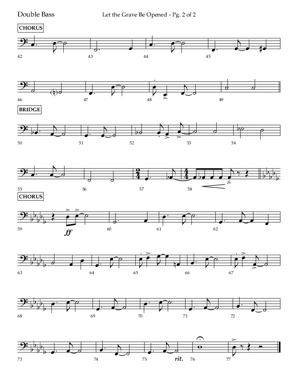 Let The Grave Be Opened (Choral Anthem SATB) Double Bass (Lifeway Choral / Arr. Bradley Knight)