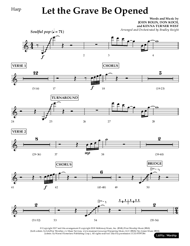 Let The Grave Be Opened (Choral Anthem SATB) Harp (Lifeway Choral / Arr. Bradley Knight)