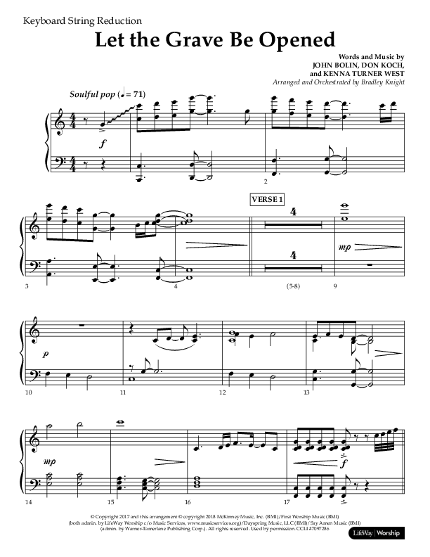 Let The Grave Be Opened (Choral Anthem SATB) String Reduction (Lifeway Choral / Arr. Bradley Knight)