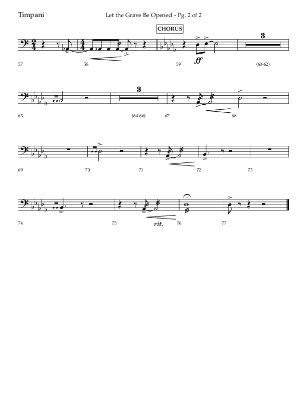 Let The Grave Be Opened (Choral Anthem SATB) Timpani (Lifeway Choral / Arr. Bradley Knight)