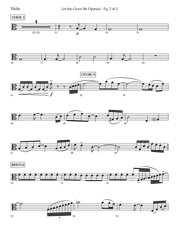 Let The Grave Be Opened (Choral Anthem SATB) Viola (Lifeway Choral / Arr. Bradley Knight)