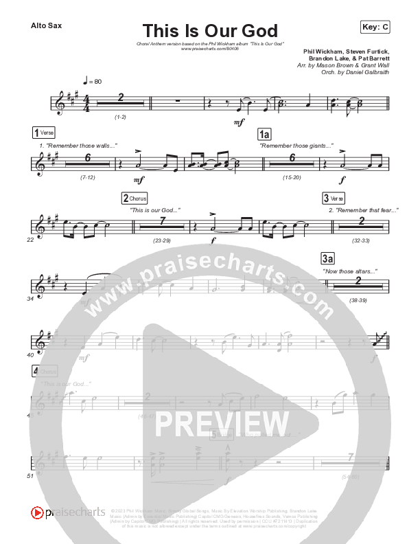 This Is Our God (Choral Anthem SATB) Sax Pack (Phil Wickham / Arr. Mason Brown)