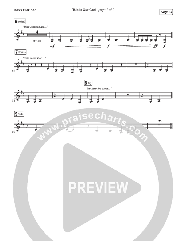 This Is Our God (Choral Anthem SATB) Bass Clarinet (Phil Wickham / Arr. Mason Brown)