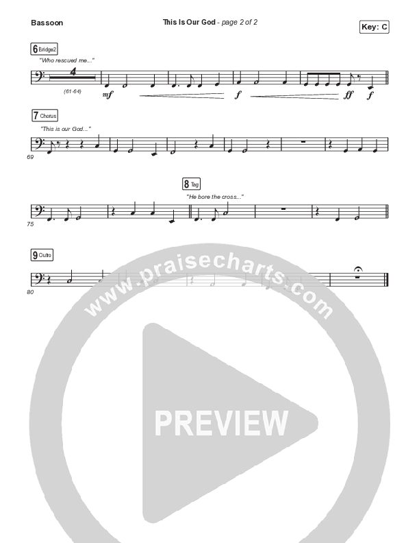 This Is Our God (Choral Anthem SATB) Bassoon (Phil Wickham / Arr. Mason Brown)