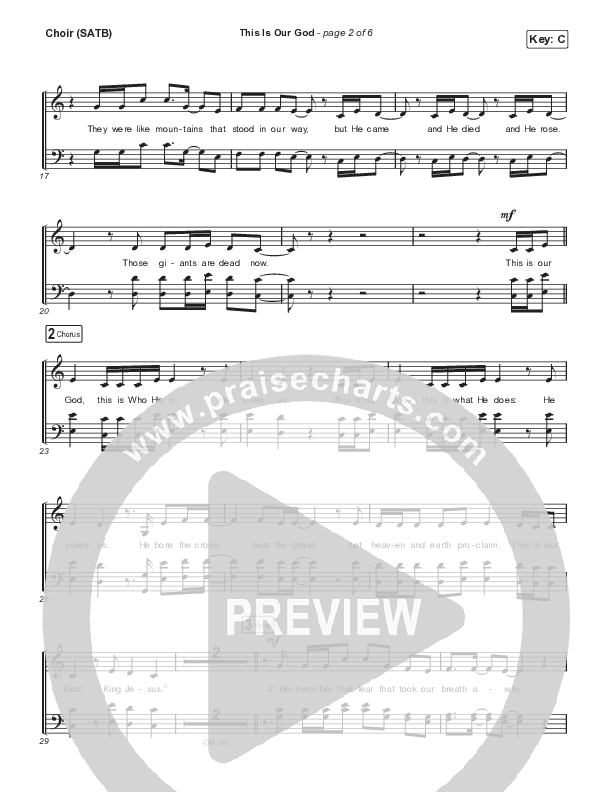 This Is Our God (Choral Anthem SATB) Choir Sheet (SATB) (Phil Wickham / Arr. Mason Brown)