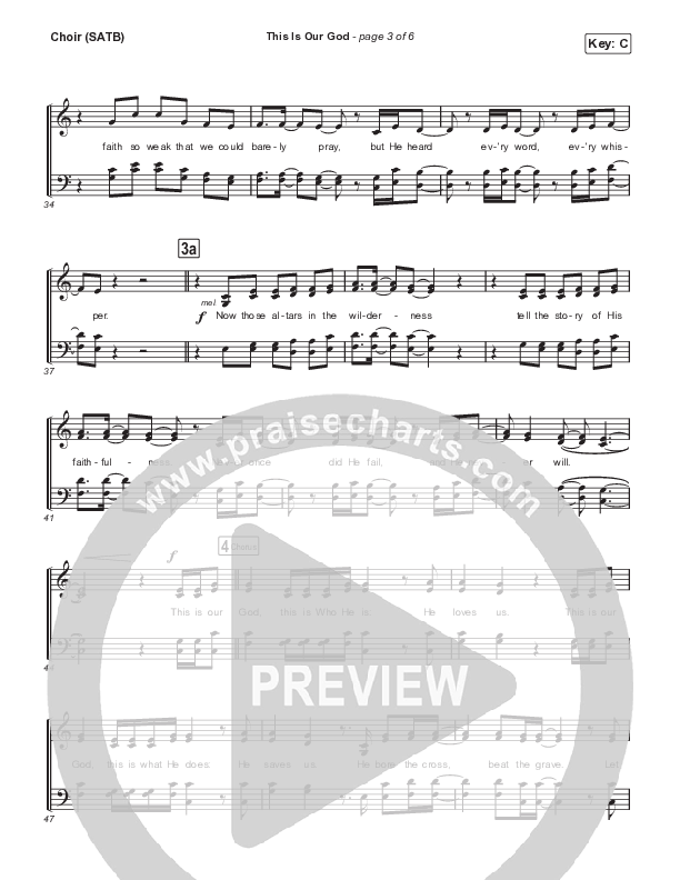 This Is Our God (Choral Anthem SATB) Choir Sheet (SATB) (Phil Wickham / Arr. Mason Brown)