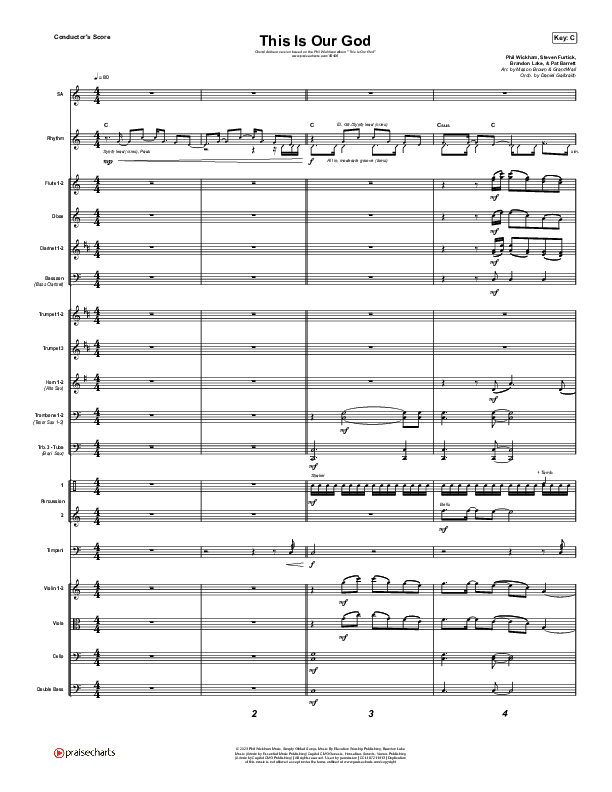 This Is Our God (Choral Anthem SATB) Orchestration (Phil Wickham / Arr. Mason Brown)