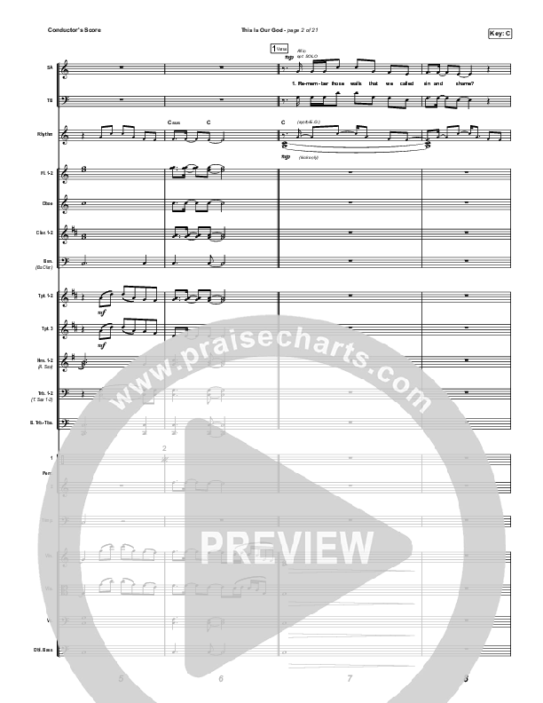 This Is Our God (Choral Anthem SATB) Orchestration (Phil Wickham / Arr. Mason Brown)