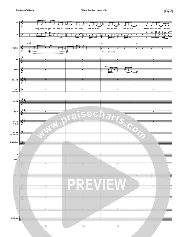 This Is Our God (Choral Anthem SATB) Conductor's Score (Phil Wickham / Arr. Mason Brown)