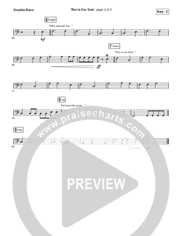This Is Our God (Choral Anthem SATB) String Bass (Phil Wickham / Arr. Mason Brown)