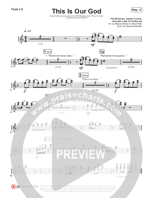 This Is Our God (Choral Anthem SATB) Wind Pack (Phil Wickham / Arr. Mason Brown)