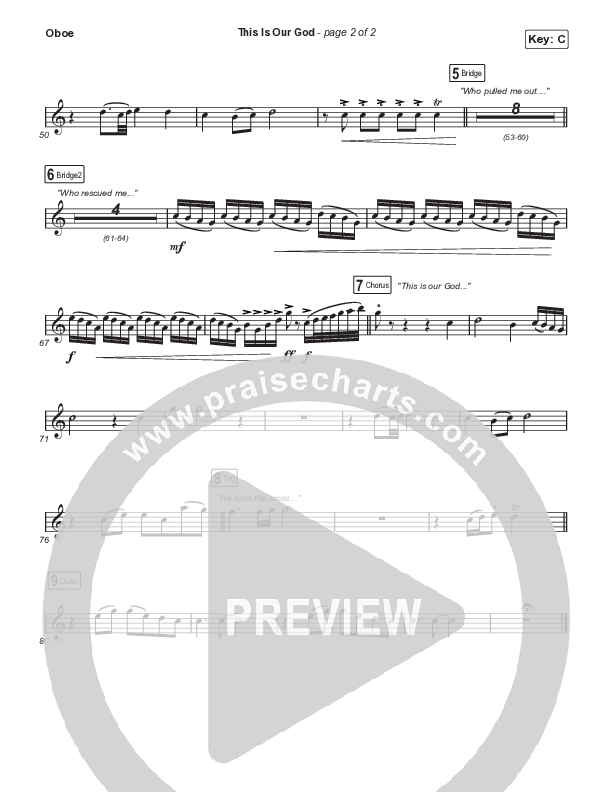 This Is Our God (Choral Anthem SATB) Oboe (Phil Wickham / Arr. Mason Brown)
