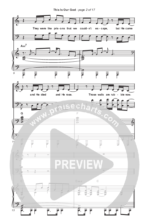 This Is Our God (Choral Anthem SATB) Octavo (SATB & Pno) (Phil Wickham / Arr. Mason Brown)