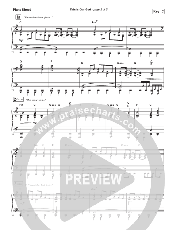 This Is Our God (Choral Anthem SATB) Piano Sheet (Phil Wickham / Arr. Mason Brown)
