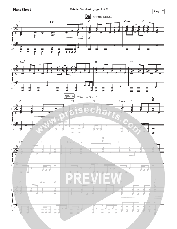This Is Our God (Choral Anthem SATB) Piano Sheet (Phil Wickham / Arr. Mason Brown)