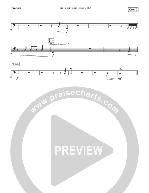 This Is Our God (Choral Anthem SATB) Timpani (Phil Wickham / Arr. Mason Brown)