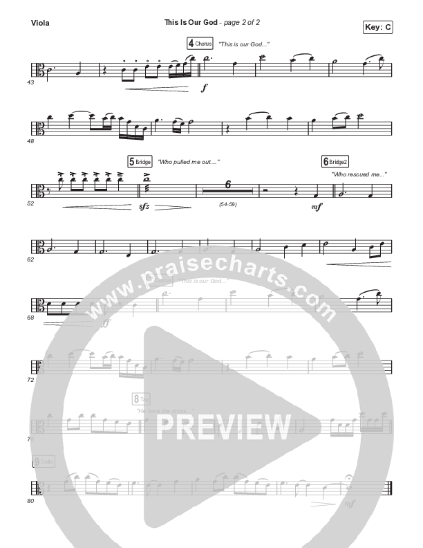 This Is Our God (Choral Anthem SATB) Viola (Phil Wickham / Arr. Mason Brown)