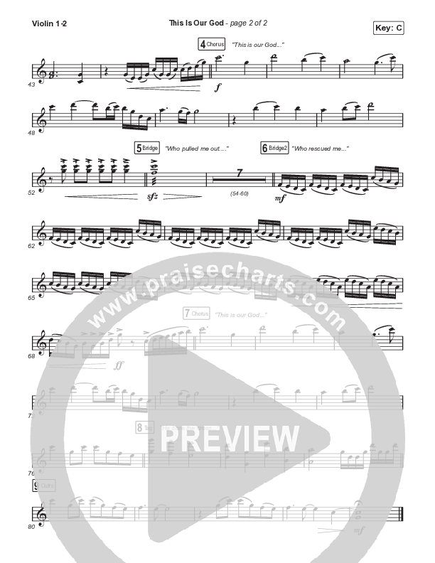 This Is Our God (Choral Anthem SATB) String Pack (Phil Wickham / Arr. Mason Brown)