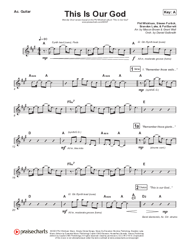 This Is Our God (Worship Choir/SAB) Acoustic Guitar (Phil Wickham / Arr. Mason Brown)