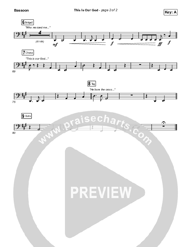 This Is Our God (Worship Choir/SAB) Bassoon (Phil Wickham / Arr. Mason Brown)