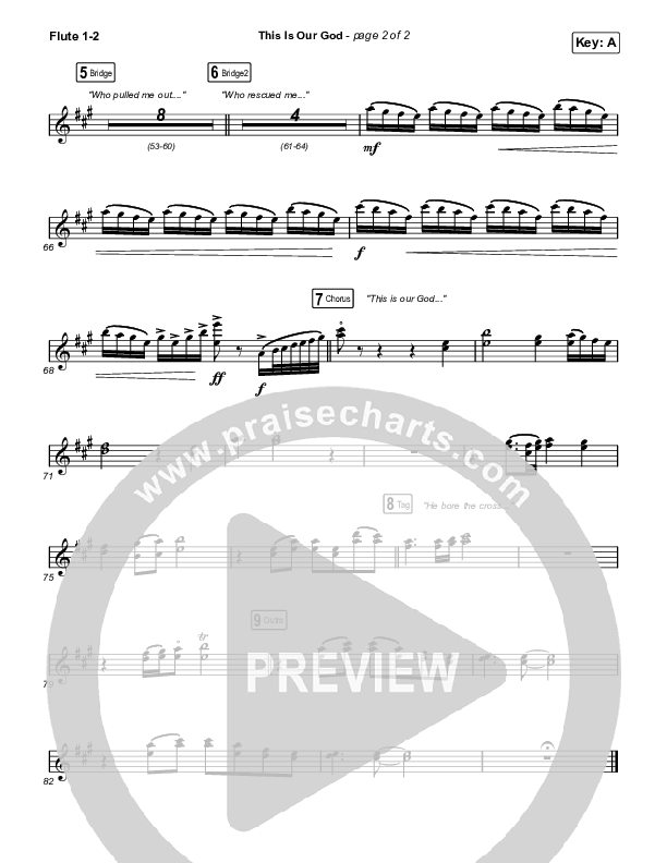 This Is Our God (Worship Choir/SAB) Flute 1/2 (Phil Wickham / Arr. Mason Brown)