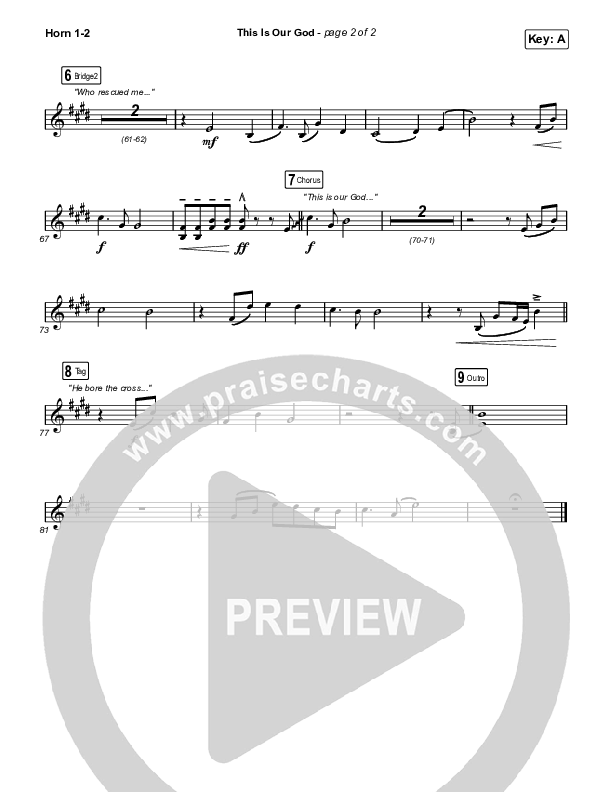 This Is Our God (Worship Choir/SAB) French Horn 1/2 (Phil Wickham / Arr. Mason Brown)