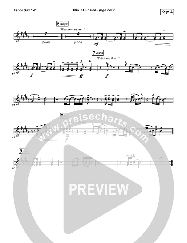 This Is Our God (Worship Choir/SAB) Tenor Sax 1/2 (Phil Wickham / Arr. Mason Brown)