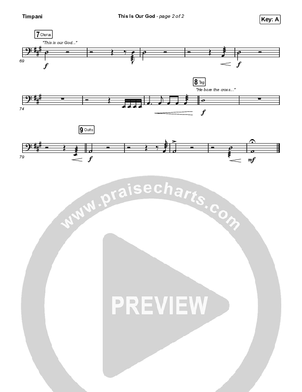 This Is Our God (Worship Choir/SAB) Timpani (Phil Wickham / Arr. Mason Brown)