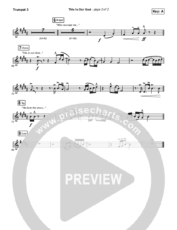 This Is Our God (Worship Choir/SAB) Trumpet 3 (Phil Wickham / Arr. Mason Brown)