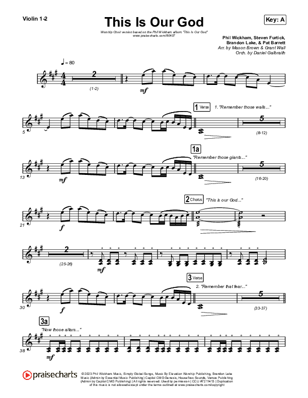 This Is Our God (Worship Choir/SAB) String Pack (Phil Wickham / Arr. Mason Brown)