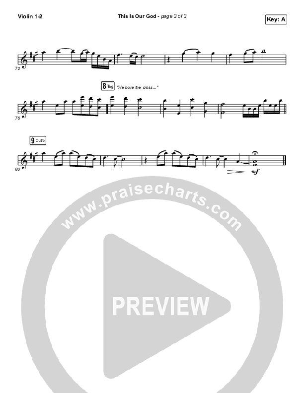 This Is Our God (Unison/2-Part) Violin 1/2 (Phil Wickham / Arr. Mason Brown)