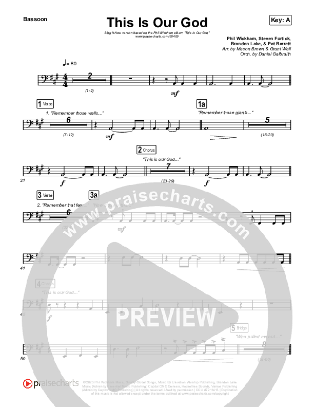 This Is Our God (Sing It Now) Bassoon (Phil Wickham / Arr. Mason Brown)