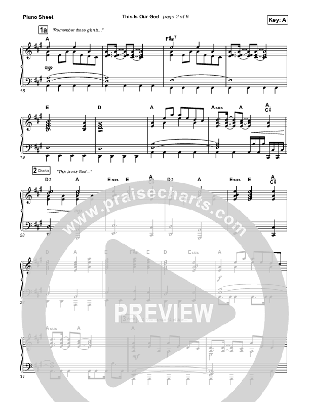 This Is Our God (Sing It Now) Piano Sheet (Phil Wickham / Arr. Mason Brown)