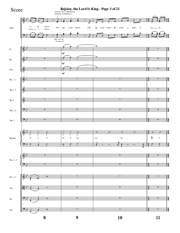 Rejoice The Lord Is King (Choral Anthem SATB) Conductor's Score (Lifeway Choral / Arr. Dave Williamson)